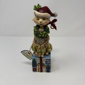 Jim Shore Heartwood Creek "Santa Claws" Cat Figurine 2007 #4007977